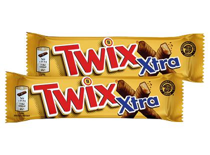 Šokoladinis batonėlis TWIX XTRA*, 2 pak. × 75 g