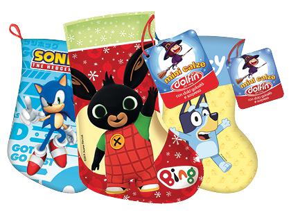 Saldainiai kalėdinėje kojinėje DOLFIN*, 3 rūšių, 50 g