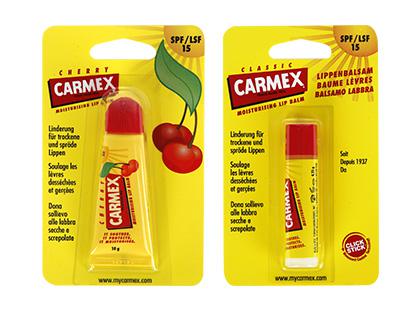 Lūpų balzamas CARMEX*, 2 rūšių, 4,25–10 g