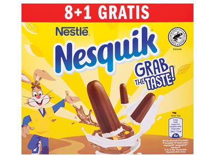 Valgomieji ledai ant pagaliuko NESQUIK*, 1 pak. (9 vnt. × 36 g)