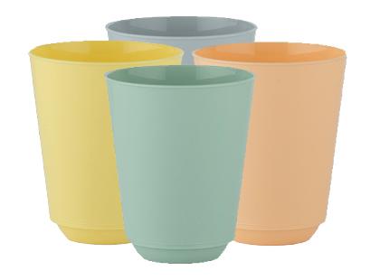 Plastikiniai puodeliai ILAJA*, 230 ml, 1 pak. (4 vnt.)
