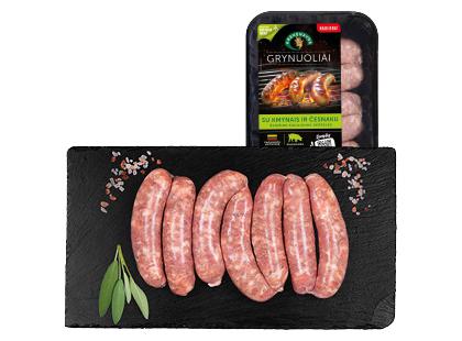 Šviežios KREKENAVOS kiaulienos dešrelės su kmyn. ir česn. GRYNUOLIAI*, 400 g