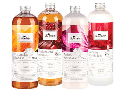 Skystasis skalbiklis; minkštiklis BIO-CHEM*, 4 rūšių, 1 but. / 750 ml
