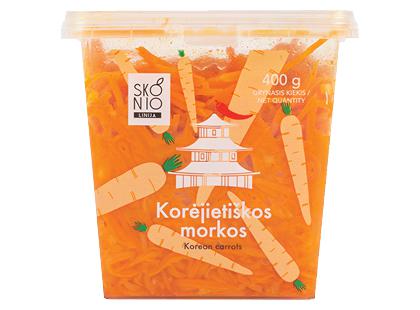 Korėjietiškos morkos SKONIO LINIJA, fasuotos, 400 g