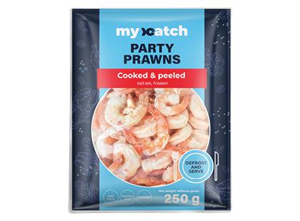 Šaldytos virtos baltakojės krevetės su uodegėlėmis MY CATCH*, 250 g