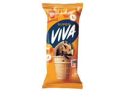 Karameliniai valgomieji ledai puodelyje SUPER VIVA*, 95 g