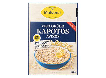 Visų grūdo dalių kapotos avižos MALSENA*, 500 g