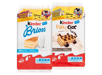 Biskvitiniai batonėliai KINDER BRIOSS; PAN E CIOC*, 2 rūšių, 270–290 g