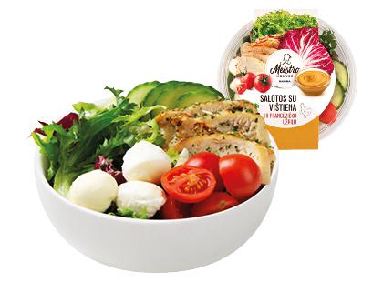 Salotos su kepta vištiena ir prancūzišku užpilu*, fasuotos, 190 g