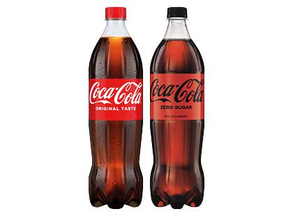 Gazuotas gėrimas COCA-COLA; COCA-COLA ZERO*, 2 rūšių, 1 l