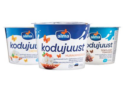 Grūdėtoji varškė ALMA*, 3 rūšių, 3,5–5 % rieb., 200 g