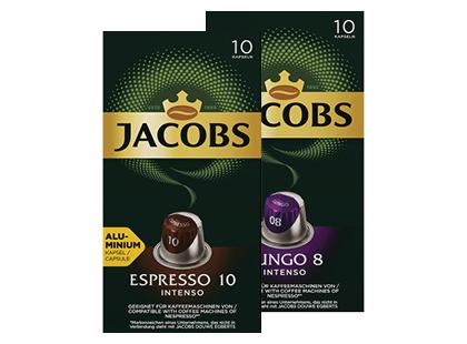 Kavos kapsulės JACOBS*, 2 rūšių, 2 pak. × 1 dėž. (10 vnt.)