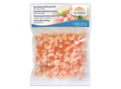 Šaldytos baltakojės blyškiosios krevetės SUNRISE*, 225 g