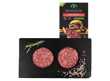 Brandinti jautienos maltiniai mėsainiams GRYNUOLIAI*, 1 pak. (2 vnt. × 110 g)