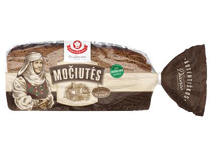 Juoda ruginė raikyta MOČIUTĖS duona*, 450 g
