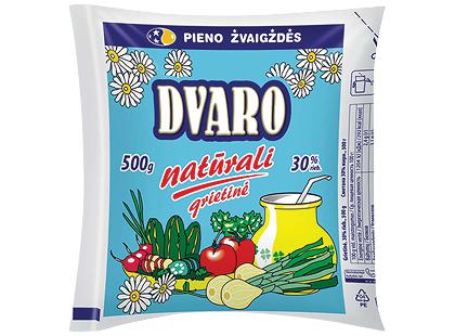 Natūrali DVARO grietinė*, 30 % rieb., 500 g