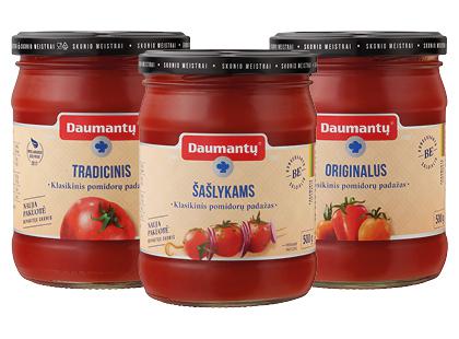 DAUMANTŲ pomidorų padažas, 3 rūšių, 500 g
