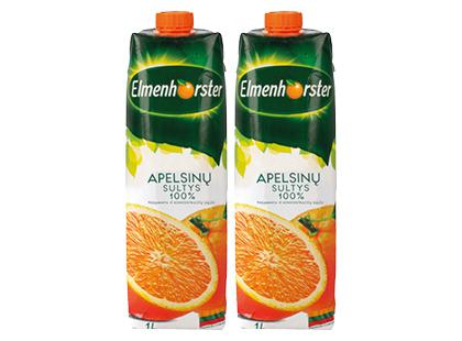 Apelsinų sultys ELMENHORSTER, 2 pak. x 1 l