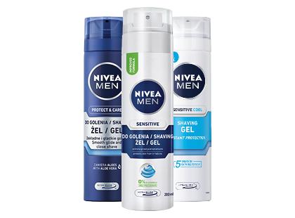 Skutimosi želė NIVEA MEN*, 3 rūšių, 200 ml
