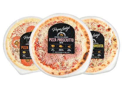 Pica PAPA LUIGI PROSCIUTTO; PEPPERONI; MARGARITA*, 3 rūšių, 400 g