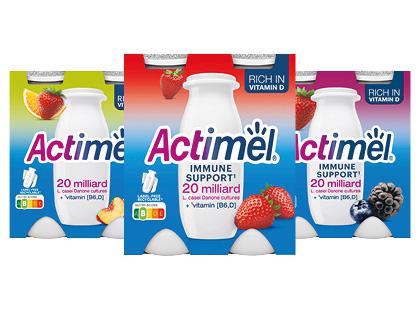 Fermentuotas jogurto gėrimas ACTIMEL*, 3 rūšių, 1,5 % rieb., 1 pak. (4 but. × 100 g)