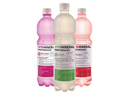 Negazuotas gėrimas VITAMINERAL PERFORMANCE, 3 rūšių, 750 ml