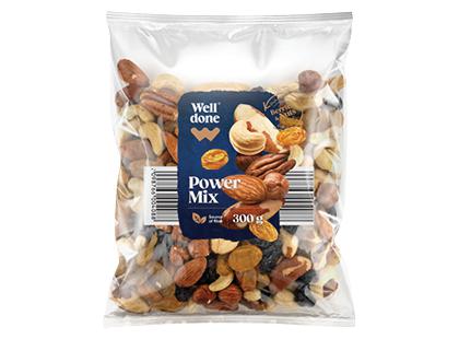 Riešutų ir džiovintų vaisių mišinys POWER MIX WELL DONE*, 300 g