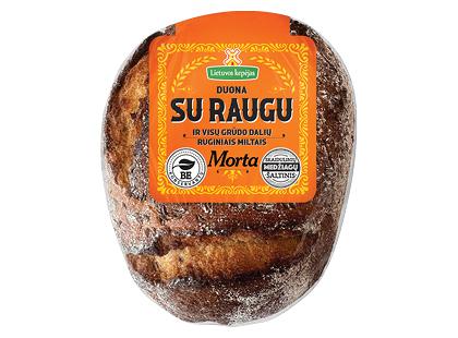 LIETUVOS KEPĖJO šviesi ruginė duona su visų grūdo dalių miltais MORTA*, 500 g