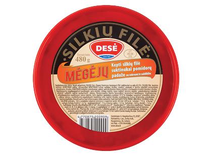 Kepti MĖGĖJŲ silkių filė suktinukai pomidorų padaže*, 480 g