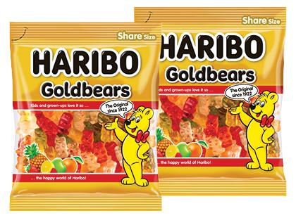 Guminukai HARIBO GOLDBEARS*, 2 pak. × 175 g