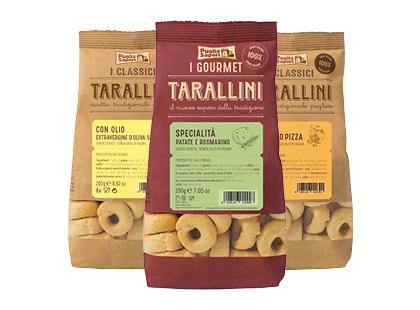 Itališkas užkandis PUGLIA SAPORI TARALLINI, 3 rūšių, 200 g