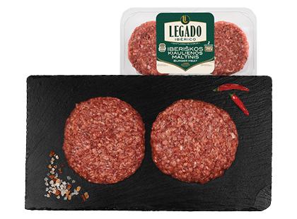 Švieži iberiškos kiaulienos maltiniai LEGADO ELPOZO*, 1 pak. (2 vnt. × 120 g)
