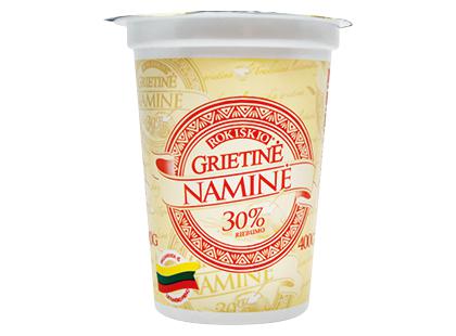 ROKIŠKIO NAMINĖ grietinė*, 30 % rieb., 400 g