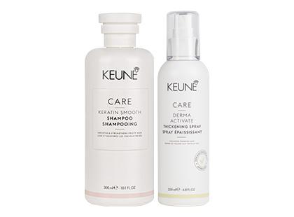 Purškiamoji plaukų priežiūros priemonė; šampūnas KEUNE CARE*, 2 rūšių, 200–300 ml