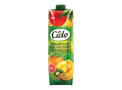 Įvairių vaisių sulčių gėrimas CIDO, 1 l