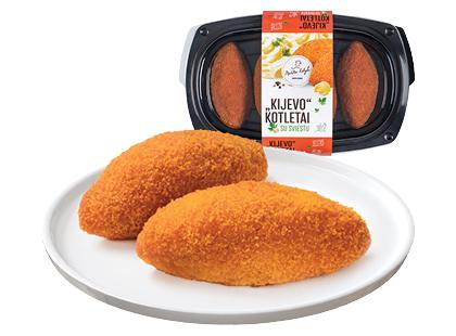 Kepti KIJEVO kotletai su sviestu*, fasuoti, 1 pak. (4 vnt. × 135 g), 540 g