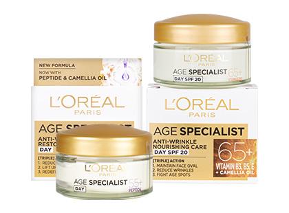 Veido priežiūros priemonėms L’OREAL PARIS AGE SPECIALIST*