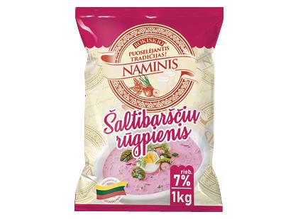 ROKIŠKIO NAMINIS šaltibarščių rūgpienis*, 7 % rieb., 1 kg