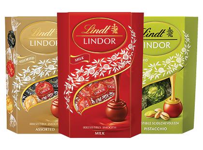 Šokoladinių saldainių rinkinys LINDT LINDOR*, 3 rūšių, 200 g