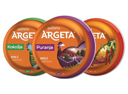 Kalakutienos; vištų kepenėlių; pikantiškas vištienos paštetas ARGETA*, 3 rūšių, 95 g