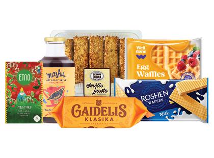 Perkant 2 ar daugiau arbatos, sausainių ir vaflių, taikoma 25 % nuolaida*