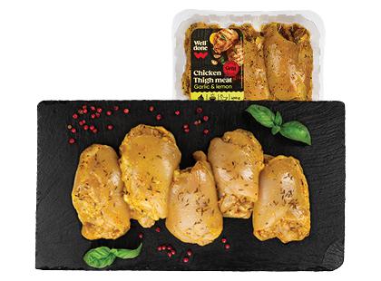 Marinuota viščiukų šlaunelių mėsa su čiobreliais WELL DONE, 400 g