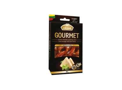 Prekė: Vytintos dešrelės su kietuoju sūriu GOURMET, a. r., 100 g