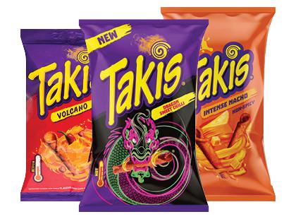 Prekė: Aštrūs traškučiai TAKIS*, 3 rūšių, 100 g