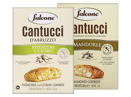 Sausainiai su pistacijomis; migdolų riešutais CANTUCCI FALCONE*, 2 rūšių, 180–200 g