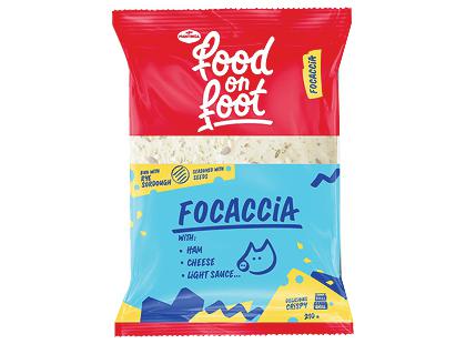 FOOD ON FOOT sumuštinis FOCACCIA su kumpiu, sūriu ir švelniu padažu, 210 g