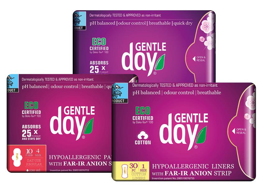 Prekė: Moterų higienos priemonėms GENTLE DAY