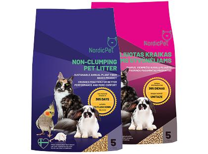 Augalų pluošto kraikas NORDICPET*, 2 rūšių, 5 l