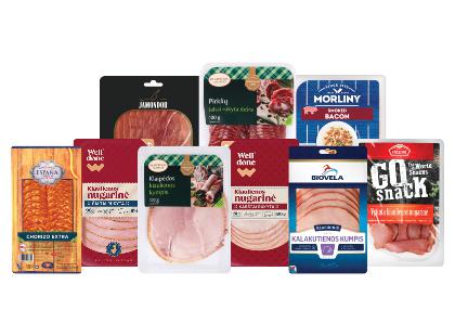 Perkant 2 ar daugiau pjaustytos mėsos gaminių, taikoma 20% nuolaida*