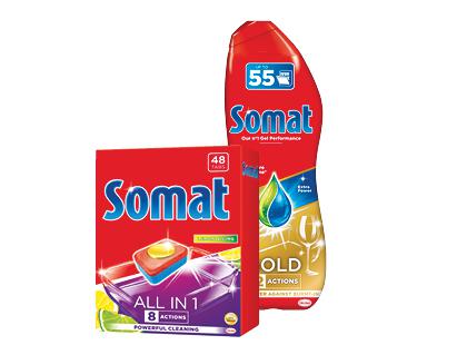 Prekė: Indaplovių gelis SOMAT; indaplovių tabletės SOMAT ALL IN 1, 990 ml; 48 vnt.